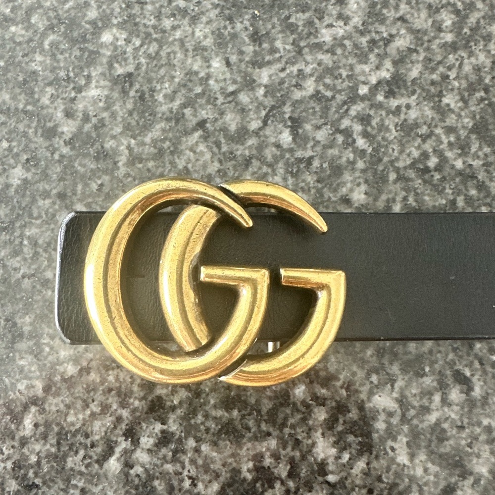 Black GG belt designer inspired